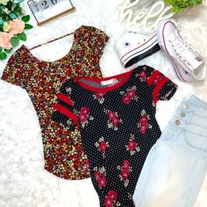 No Boundaries Junior Flowered T-Shirt